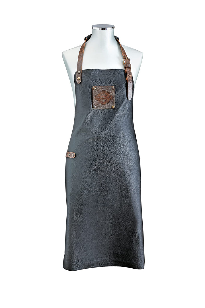 F.DICK Lederschürze XL (Kochschürze/Schürze/Grillschürze schwarz) 9166800-XL-01, Schürze
