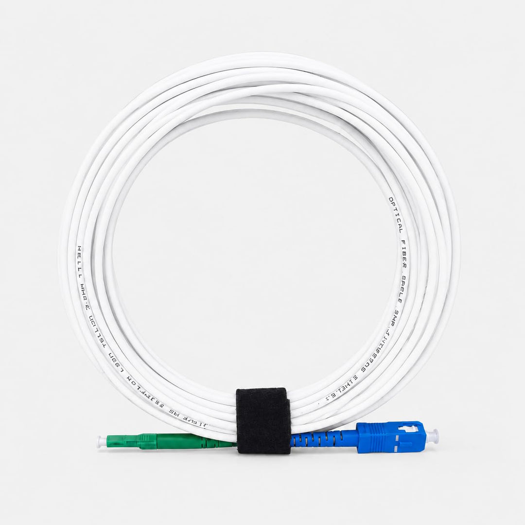 Elfcam - 50m Glasfaser-Kabel LC/APC auf SC/UPC Stecker für FRITZ!Box, Simplex Singlemode 9/125μm OS2
