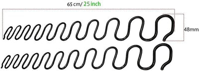 JJDD Carkio Sofa-Ersatzfedern,4 Stück 63,5 cm Federn mit 16 Stück S-Clips, 4,0 Draht-Durchmesser,Sof