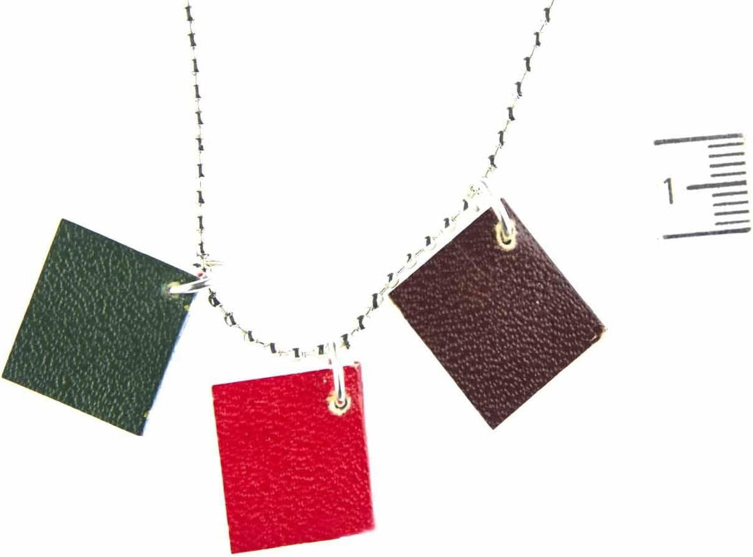 Miniblings 3er Bücher mit Seiten Halskette - Handmade Modeschmuck I Kette mit Anhänger Länge: 80cm -
