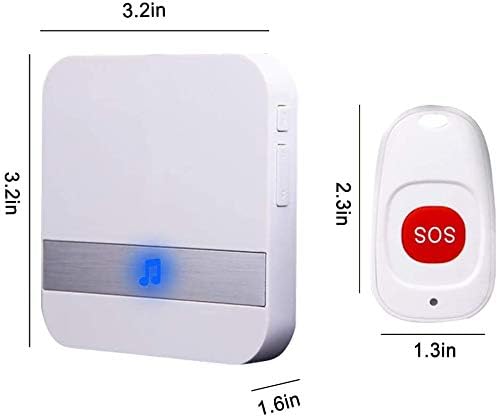 ALEENFOON Haus Wireless Mobiler Alarm Notruf Knopf Plug-in-Version Hausnotruf Panikalarm Funkalarm f