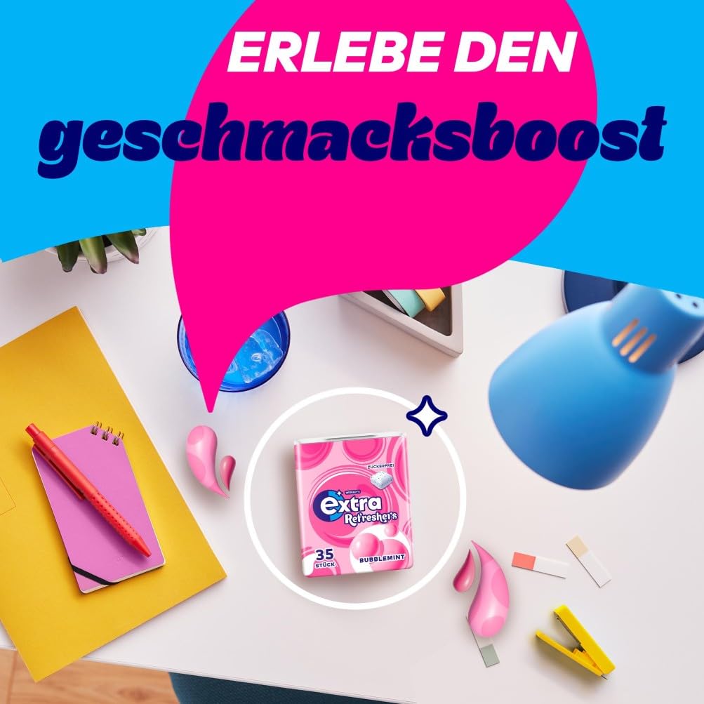 EXTRA® REFRESHERS Dose Bubblemint, erfrischendes Geschmackserlebnis, 6x35 Stück, Bubblemint