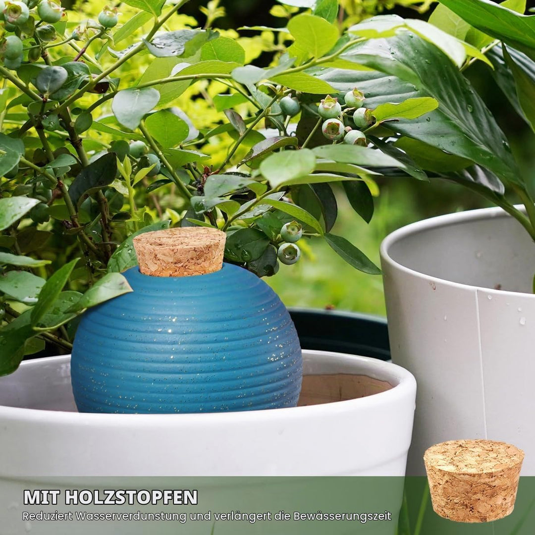 Tongefässen Bewässerungssystem, 4er Set Tonkegel Bewässerung für Pflanzen, je 400 ml Volumen, automa