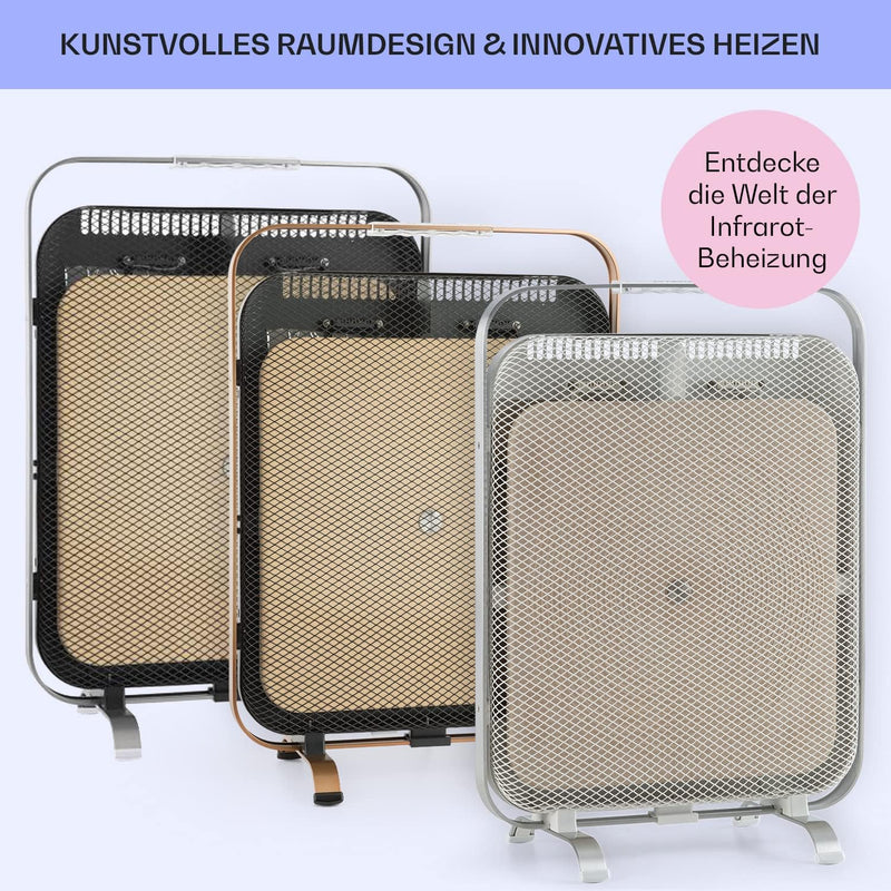 KLARSTEIN HeatPal – Elektroheizung, extra flach, Infrarotheizung, Heizpanel, 1300 W, bis zu 30 m², W