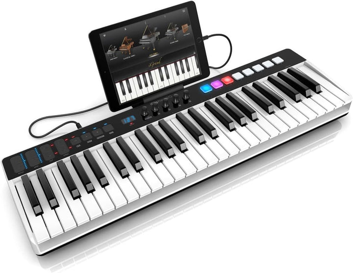 IK Multimedia iRig Keys I/O MIDI 49 - MIDI-Tastatur, tragbare Klaviertastatur, für Mac, iPhone und i