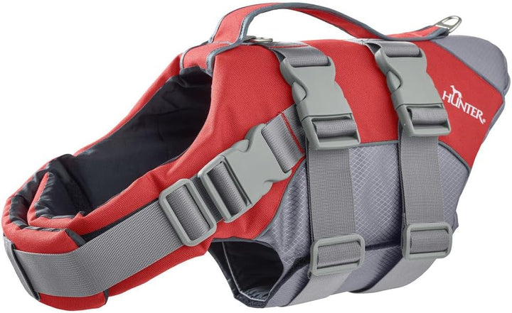 HUNTER MOSS Schwimmweste, Schwimmhilfe für Hunde, Haltegriff, reflektierend, XXL, rot 2XL, 2XL