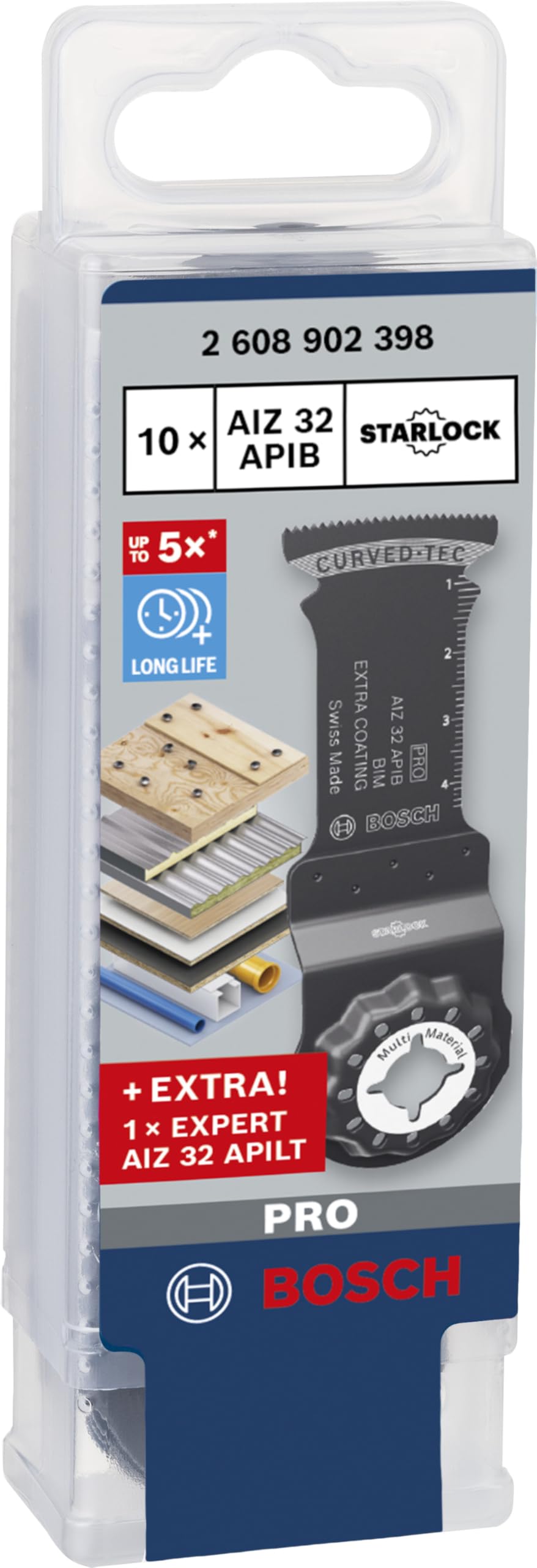 Bosch 11x PRO AIZ 32 APIB Promo-Set (für Holz mit Nägeln, Faserkunststoffe GFK, CFK, Ø mm, Professio
