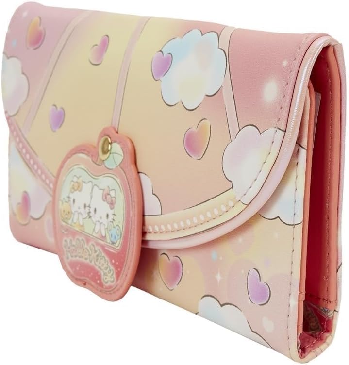 Loungefly Sanrio Hello Kitty Carnival Flap Wristlet Wallet, Mehrfarbig/Meereswellen (Ocean Tides)