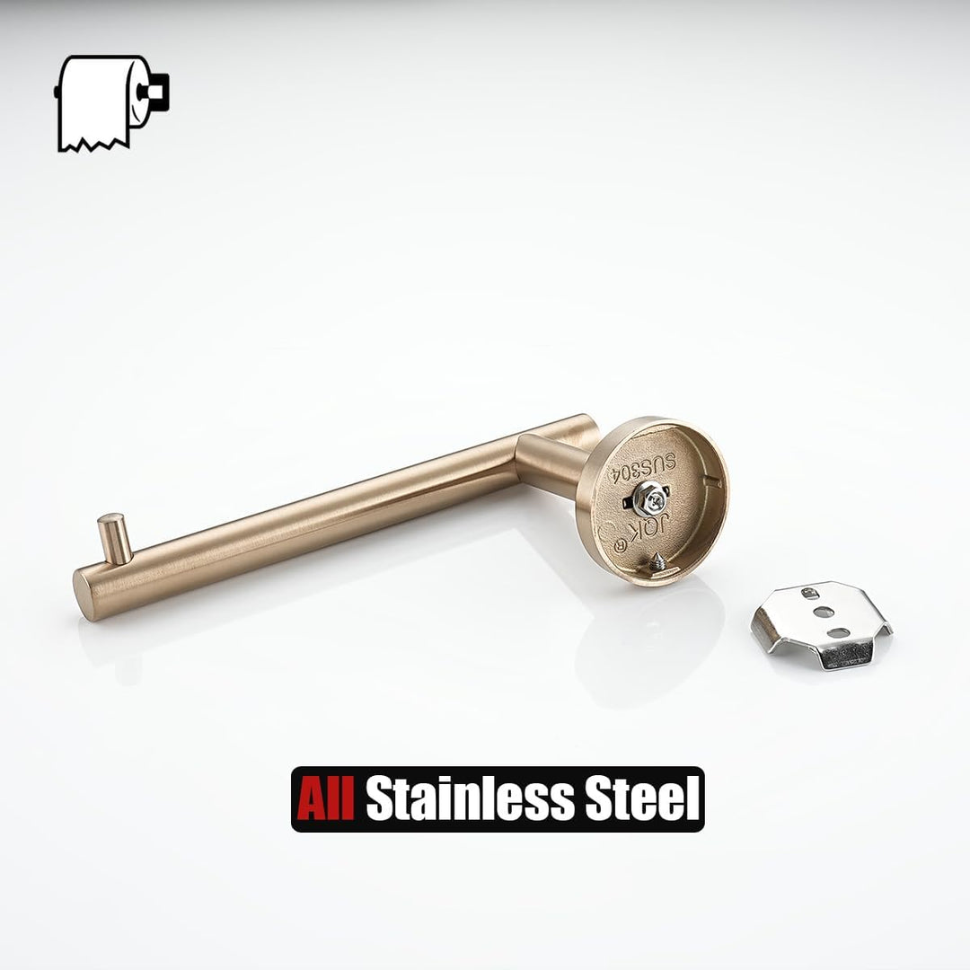 JQK Toilettenpapierhalter, Champagnerbronze, 12,7 cm, für Badezimmer, 304 Edelstahl, dick, 0,8 mm Wa