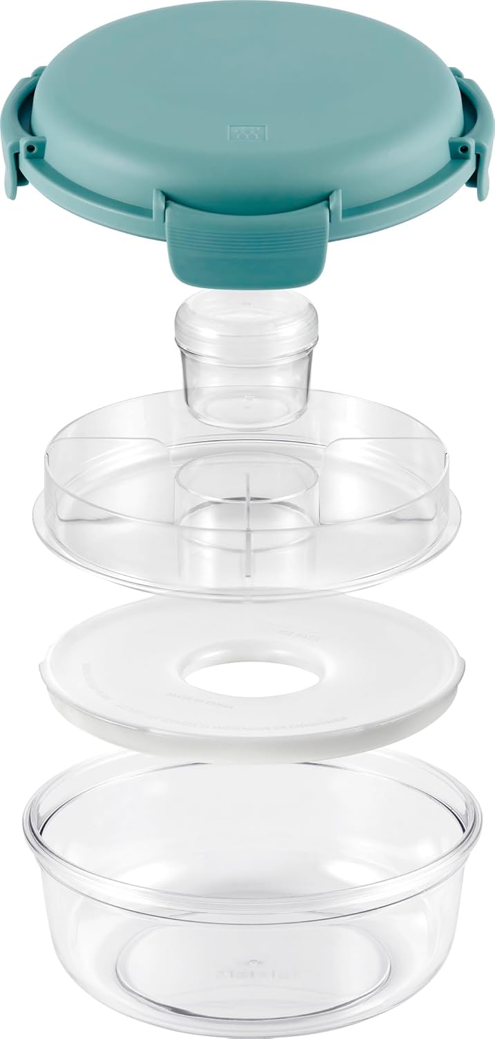 ZWILLING Lunchtime Salatbox, Grün | Kunststoff | 1 l Sea Green, Sea Green