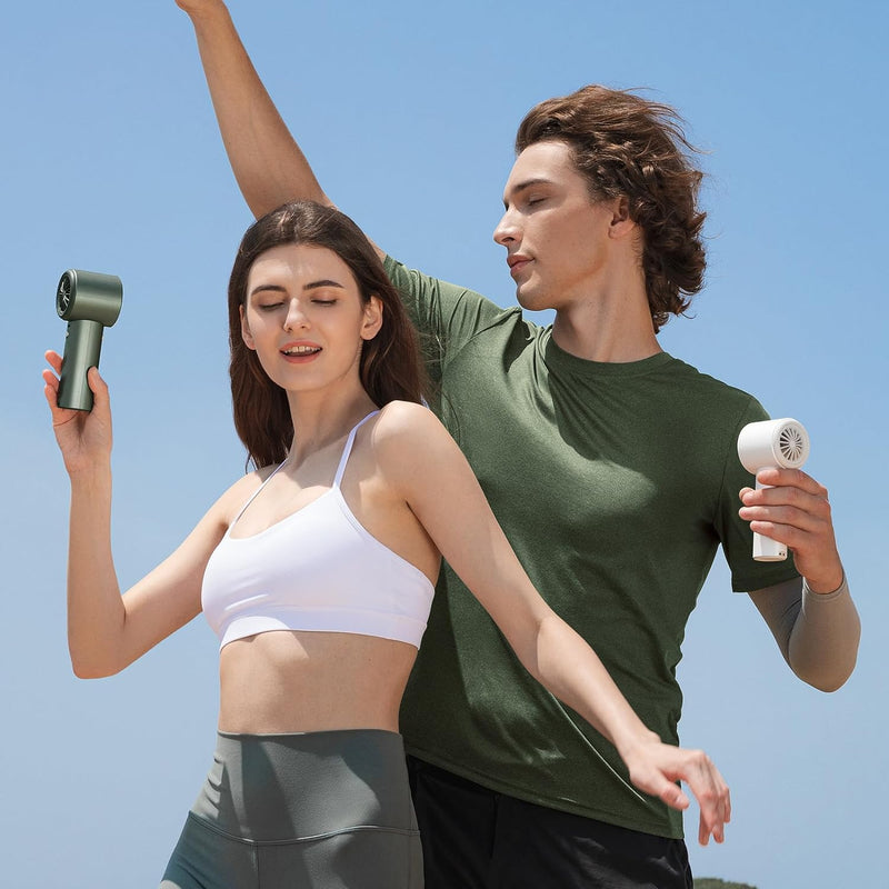 JISULIFE Tragbarer Handventilator,Turbo Mini Ventilator Einstellbare Geschwindigkeit(1-100),Wiederau