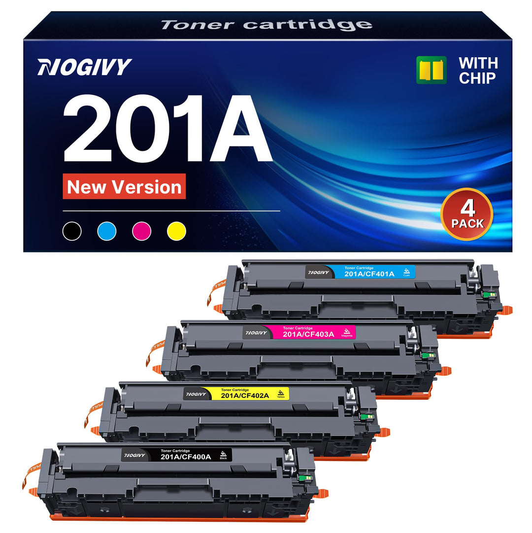 NOGIVY 201A 201X CF400A Toner mit Chip Kompatibel für HP 201A 201X CF400A CF400X Toner für HP Color