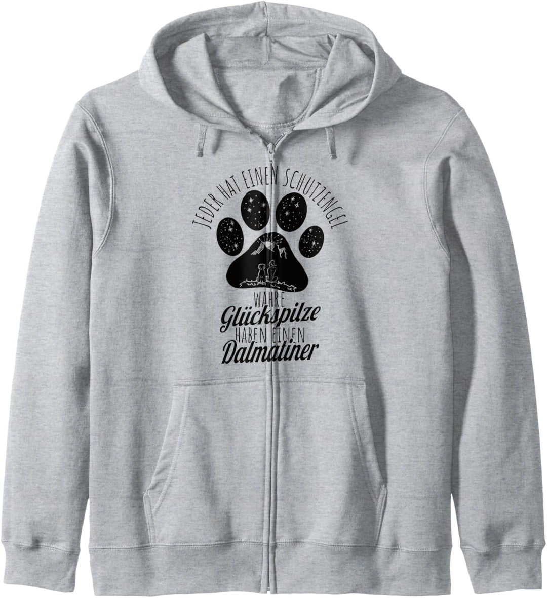 Dalmatiner Schutzengel Hunde Spruch T-Shirt Damen Kapuzenjacke