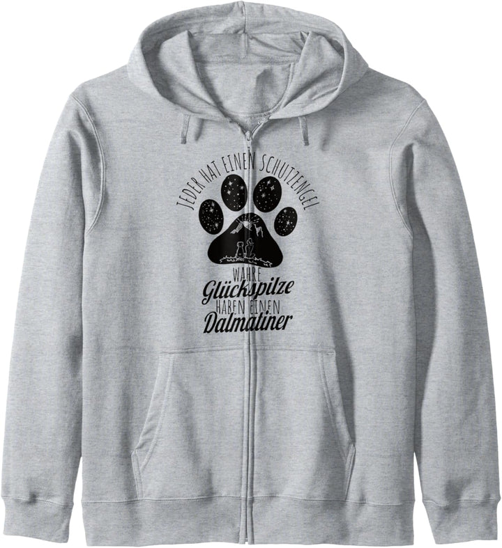 Dalmatiner Schutzengel Hunde Spruch T-Shirt Damen Kapuzenjacke