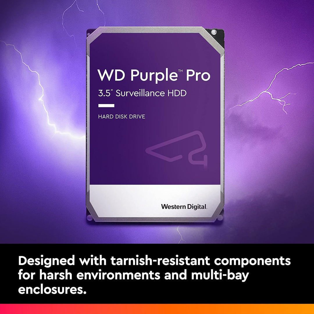 WD Purple Pro interne Festplatte 8 TB (3,5 Zoll, OptiNAND, 550 TB/Jahr Workload-Rate, 512 MB Cache,
