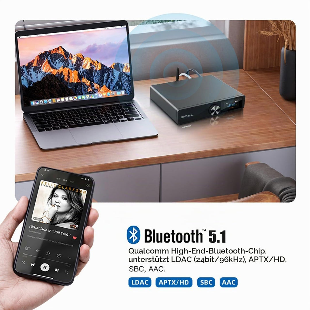SMSL DO300 MQA-CD DAC ES9039MSPRO XMOS XU316 32bit/768kHz DSD512 Digital zu Analog Wandler USB/OPT/C
