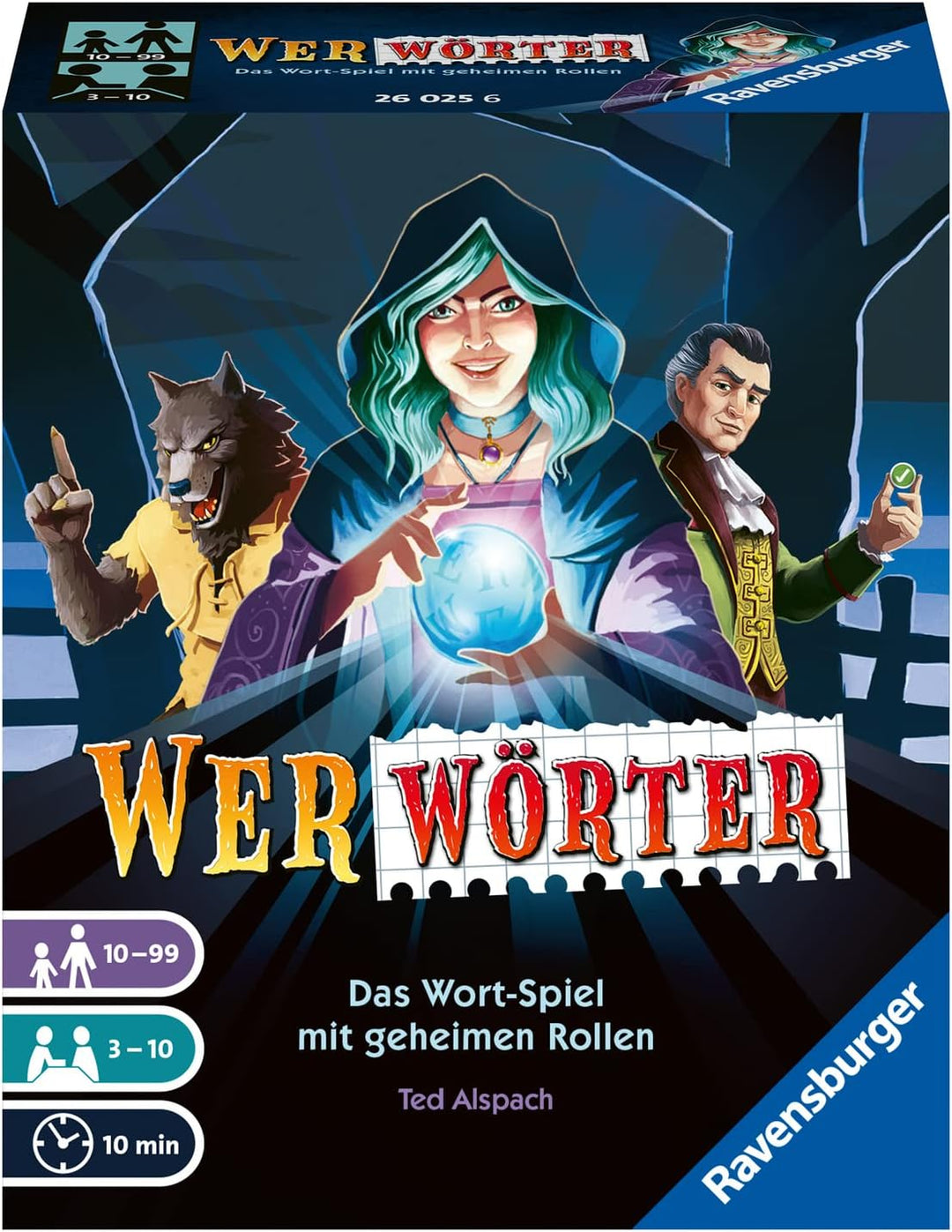 Ravensburger 26025 Werwörter - Spannendes Wort-Ratespiel für Erwachsene und Kinder ab 10 Jahren, Ide