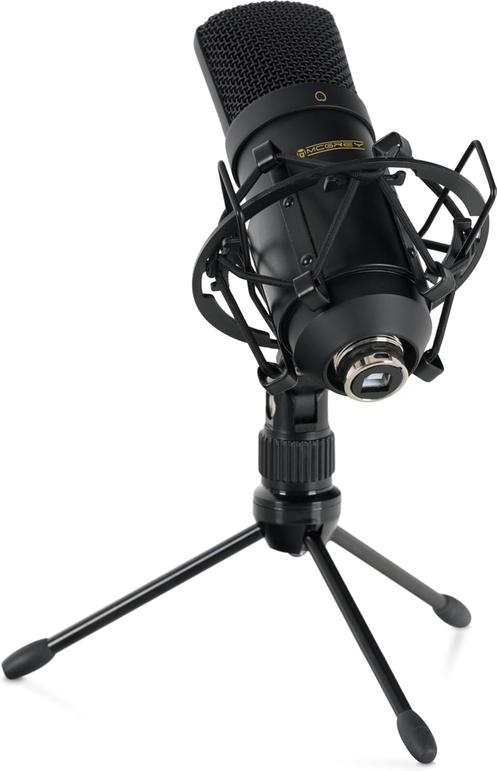 McGrey USB-M 1000 BK Podcast Kondensatormikrofon - Perfekt für Podcast, Streaming, Gaming - 14 mm-Ba