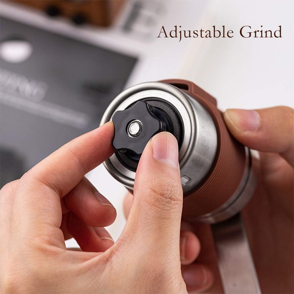 Cocoarm Verstellbare Handkaffeemühle Edelstahl Körper Handbuch Handkaffeemühle Waschbare Handmühle K