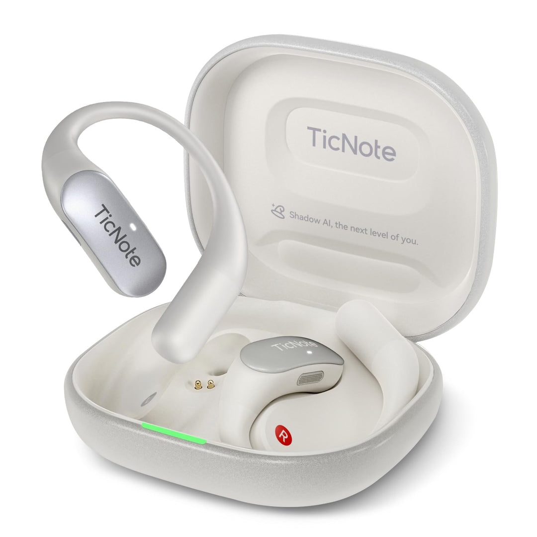 TicNote Pods Wearable KI-Sprachrekorder, 4G integriert kein Smartphone nötig – Sprachaktiviertes Auf