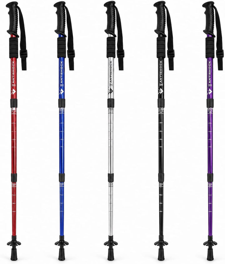 MidGard Teleskop Nordic Walking Stöcke, 50-110 cm höhenverstellbar, Antischock Dämpfung, Wanderstöck