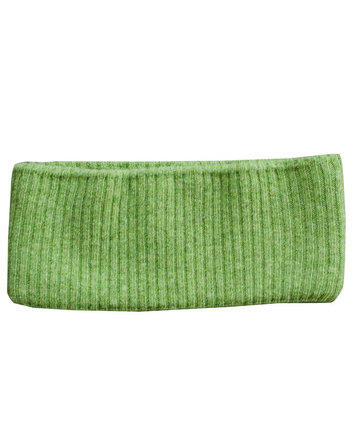 FosterNatur, Merino Stirnband Rippe mit Baumwollfutter, 100% Wolle Maigrün, Maigrün