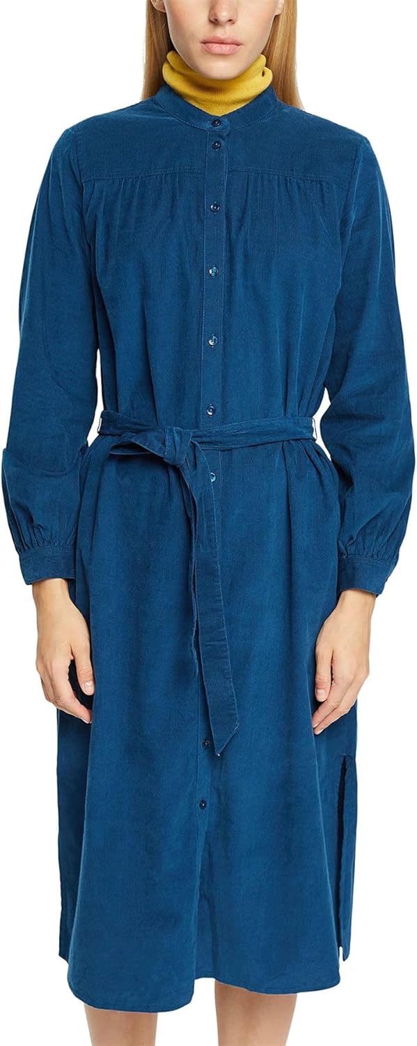 ESPRIT Damen Kleid 32 450/Petrol Blue, 32 450/Petrol Blue