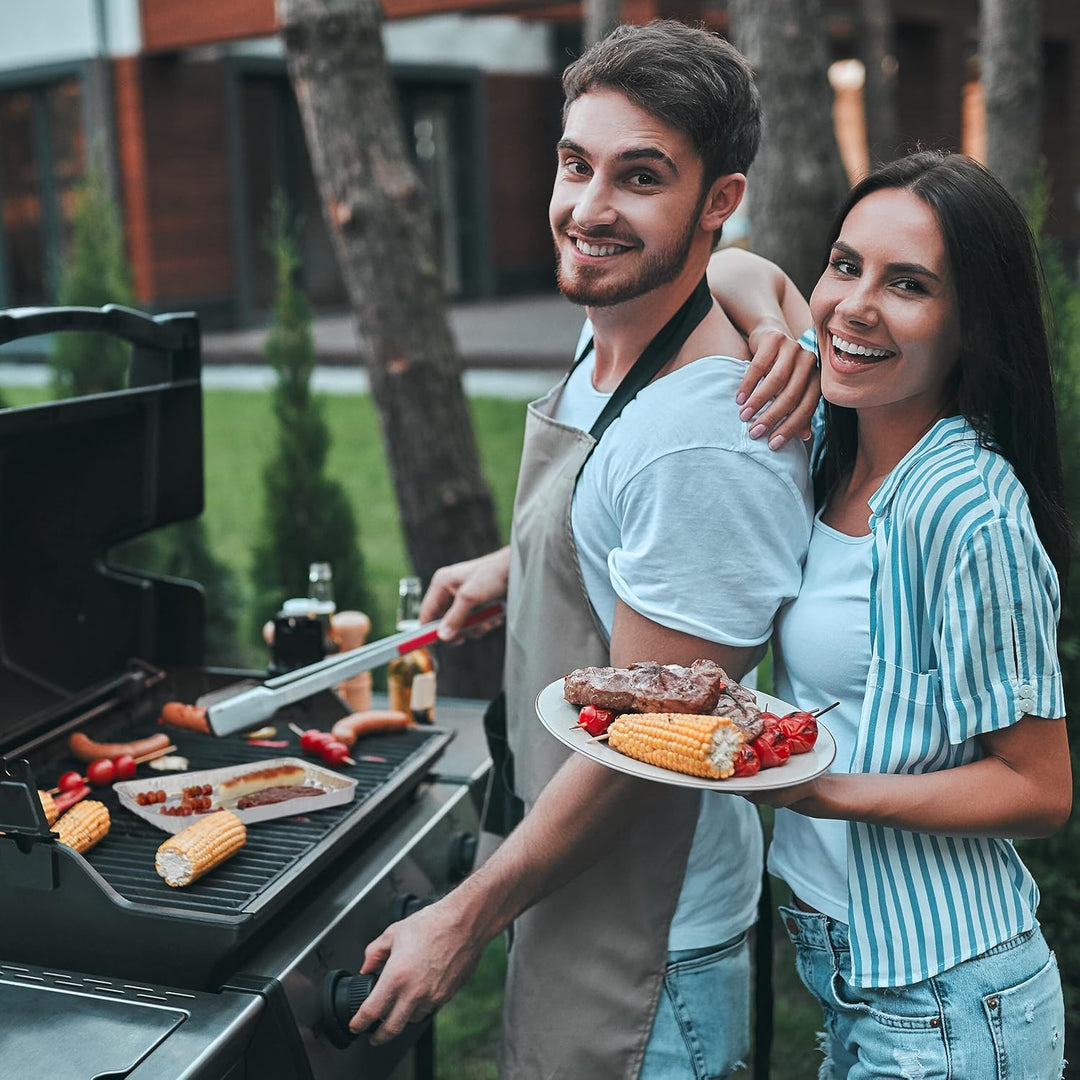 Relaxdays Grillschale Alu, 25er Set, BxT: 34 x 22 cm, Aluminiumschale mit Löchern, bis 260°C, Grill