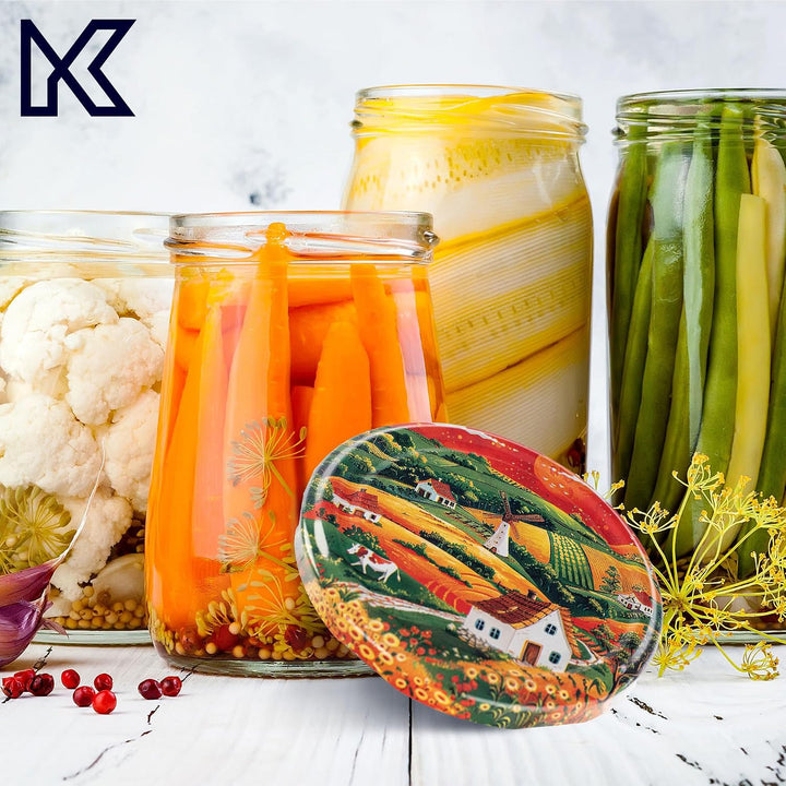 KADAX Einmachgläser 500ml TO82, Sturzgläser Mason Jar mit Schraubdeckel, Luftdichte Twist-off Gläser