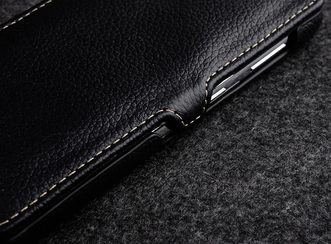 STILGUT Book Case kompatibel mit Samsung Galaxy S21 Plus 5G Hülle aus Leder mit Clip-Verschluss, Led