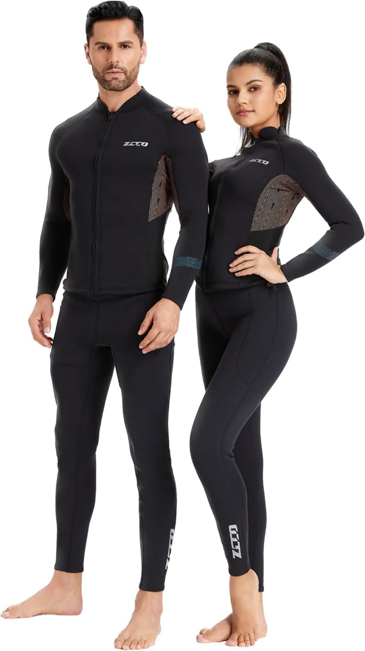 ZCCO Neoprenanzüge Top Jacke 1,5mm Neopren Anzüge Frauen Männer Neoprenanzug Jacke Langarm Tauchen T