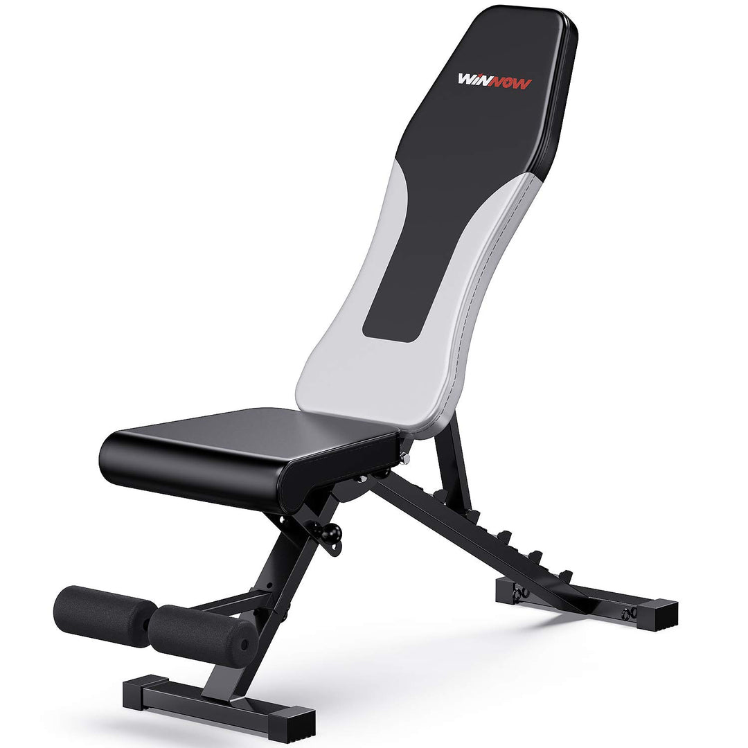 WINNOW Verstellbare Hantelbank Klappbar Heimtraining Fitness Trainingsbank Schrägbank Negativbank Fl