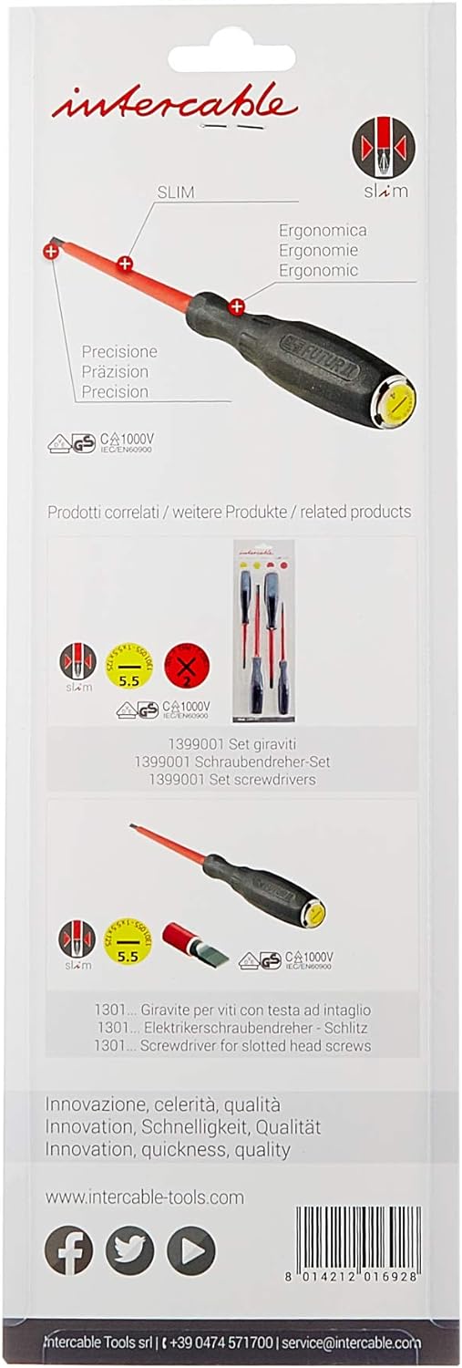 Intercable Schraubendreher-Set 4x Schlitz VDE, 1399002