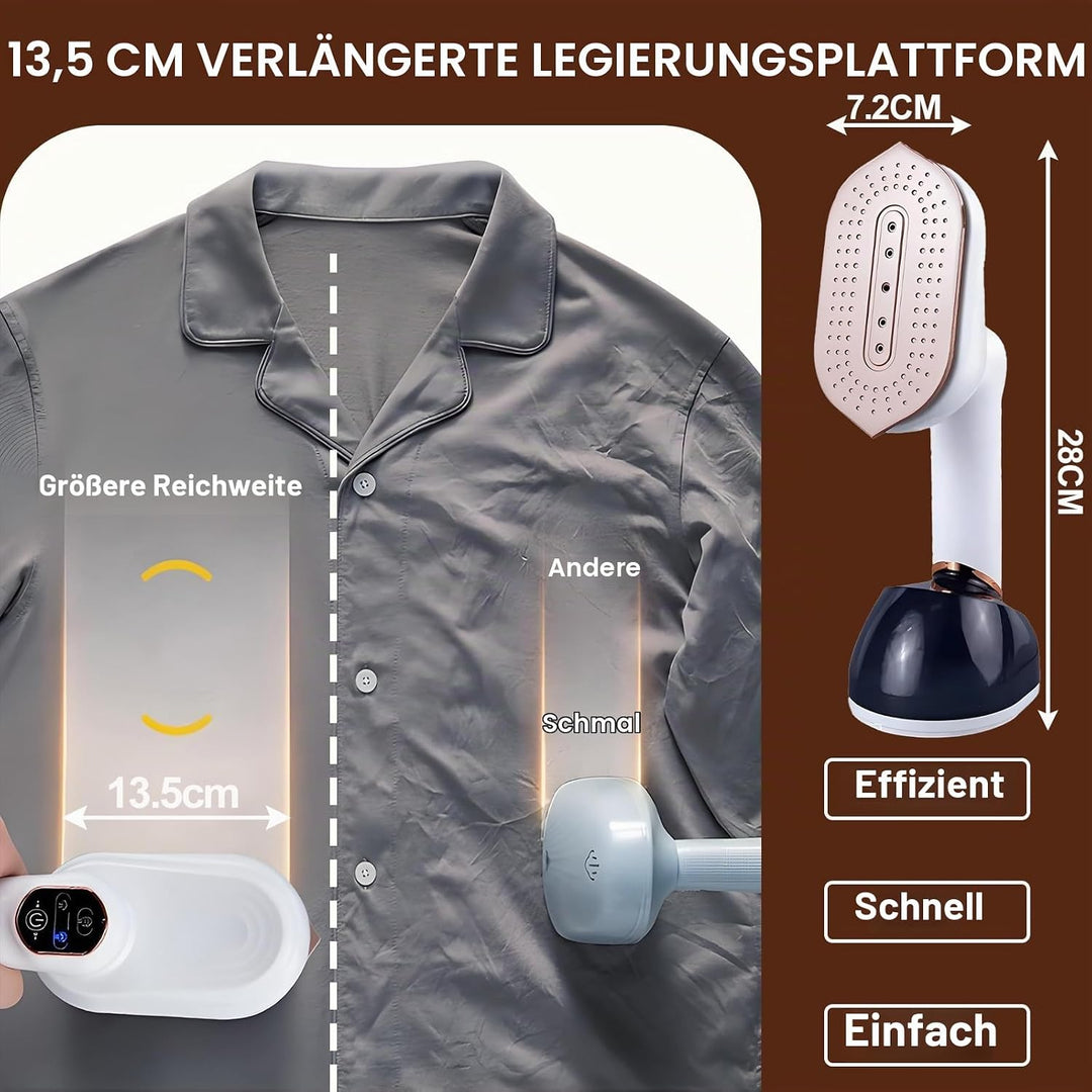 Clothes Steamer Dampfglätter 1200W, Tragbarer Dampfbürste, Metall Dampfplatte, Reise Dampfbügler mit