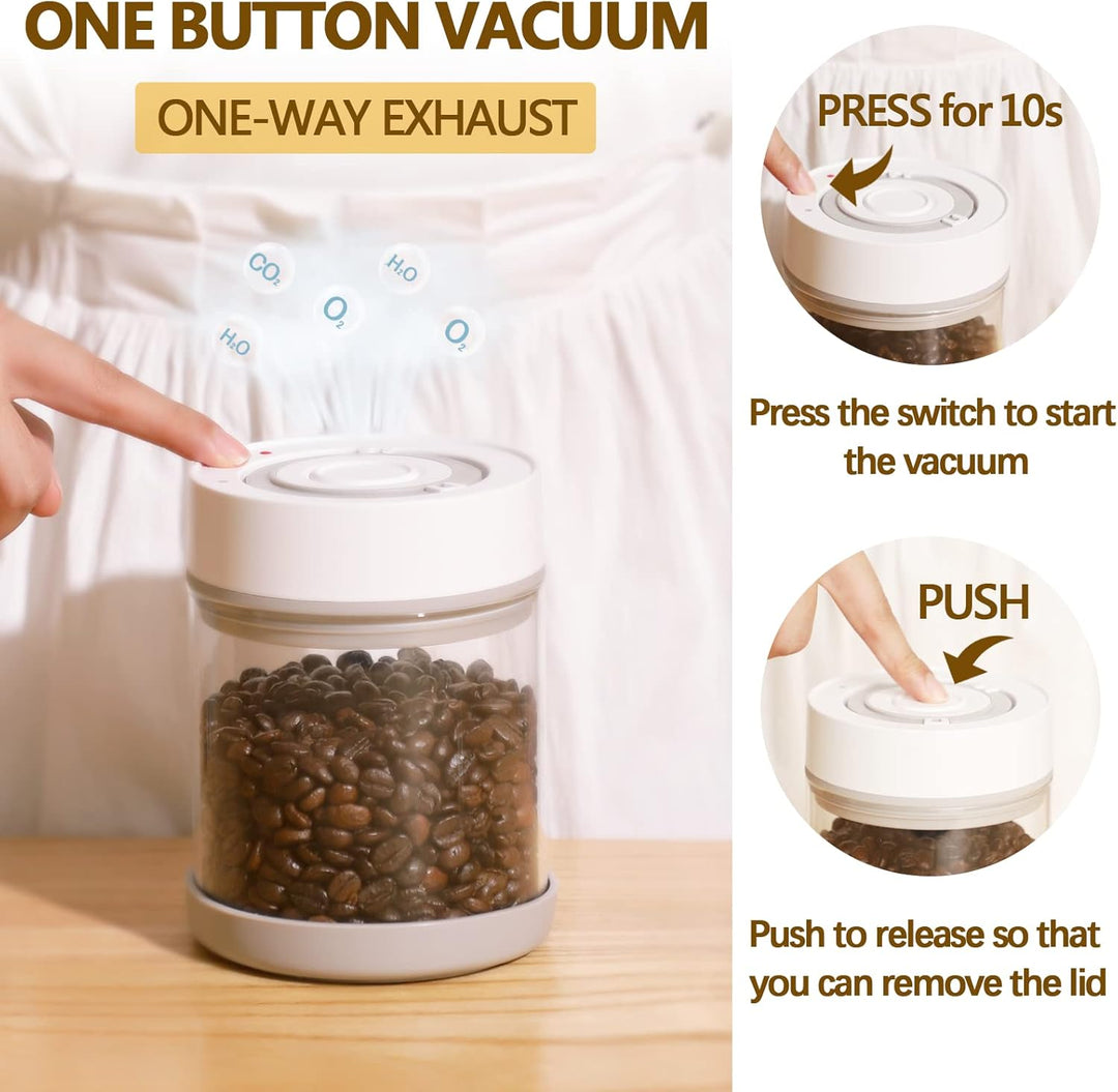 Minidiva Smart Vakuumbehälter für Lebensmittel, Integrierte Vakuumpumpe, Auto Luftdicht verschlossen