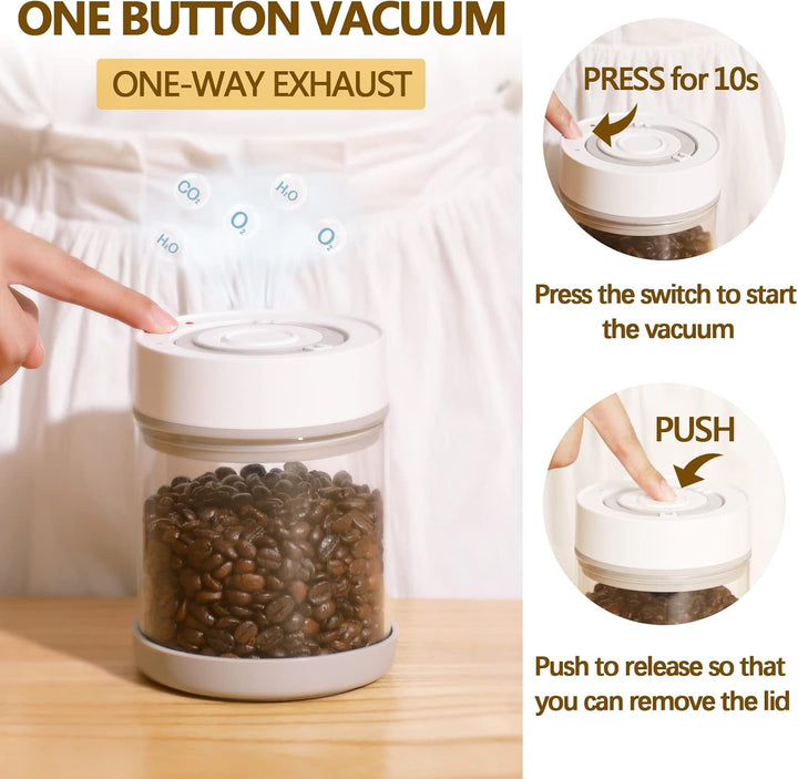 Minidiva Smart Vakuumbehälter für Lebensmittel, Integrierte Vakuumpumpe, Auto Luftdicht verschlossen