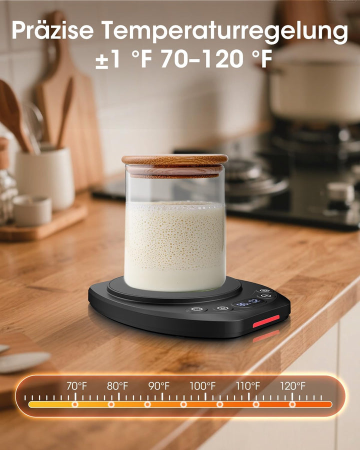 MQUPIN Sauerteig Starter Warmer,Brotbacken werkzeuge 21-49°C,Präzise Temperaturregelung 1°C, 24-Stun