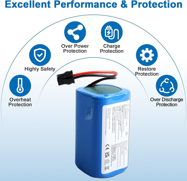12.8V Akku für Lefant M210 M210B M210P M213 M213S Robot für Saugroboter Battery 2000mAh Staubsauger-