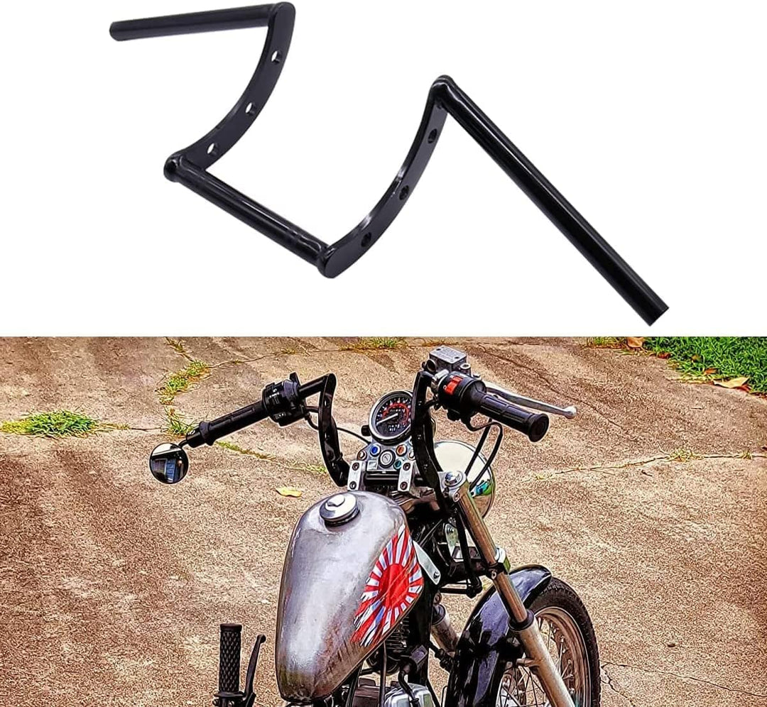 Motorrad Lenker 22 mm,Z Lenker Universal für Drag Custom Bobber Chopper Cruiser Softail Dyna Sportst