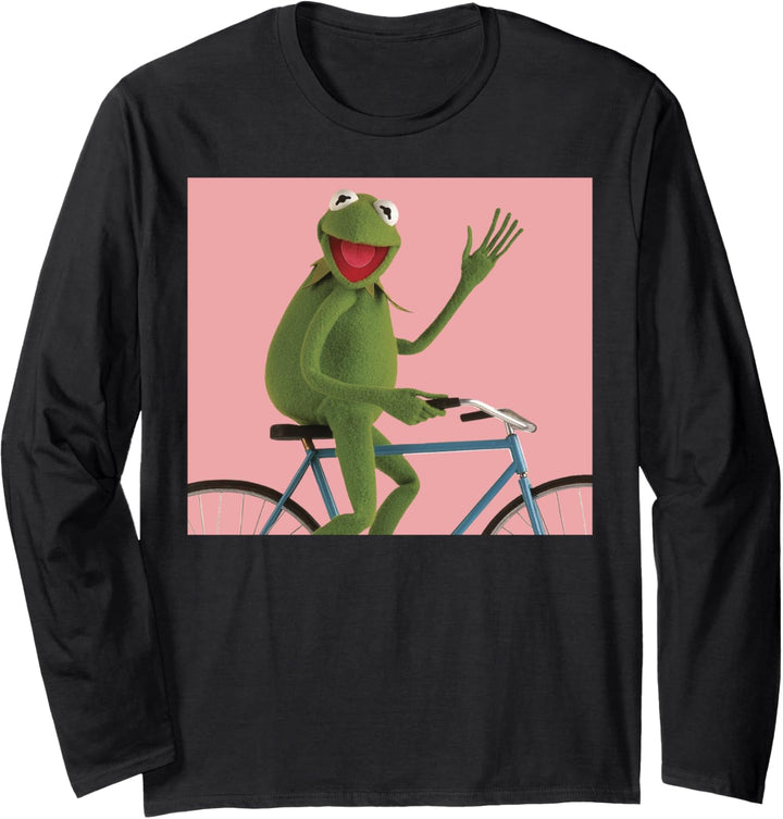 Disney The Muppets Kermit The Frog Radfahrt Langarmshirt