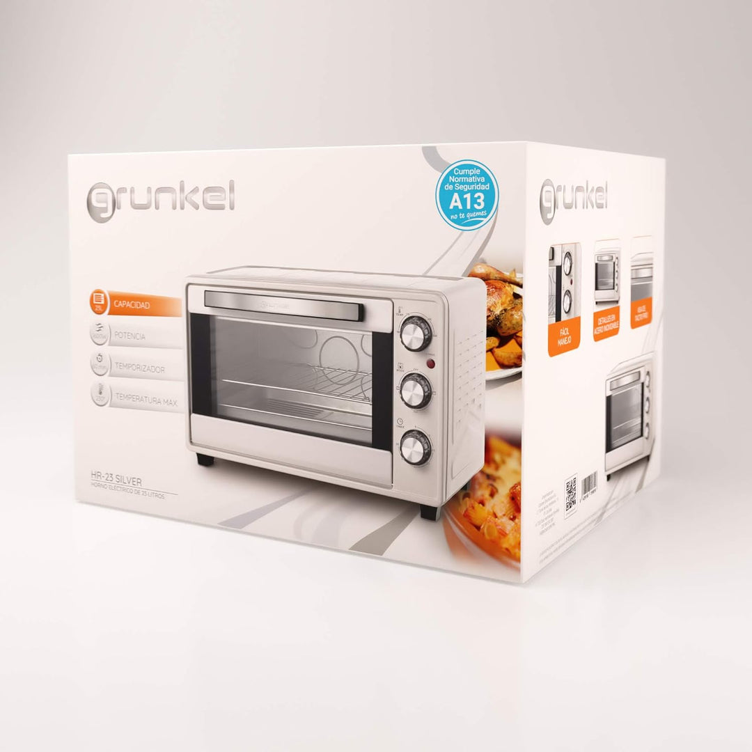 HORNO SOBREMESA GRUNKEL HR-23SILVER 23/L. Mediano Silber, Mediano Silber