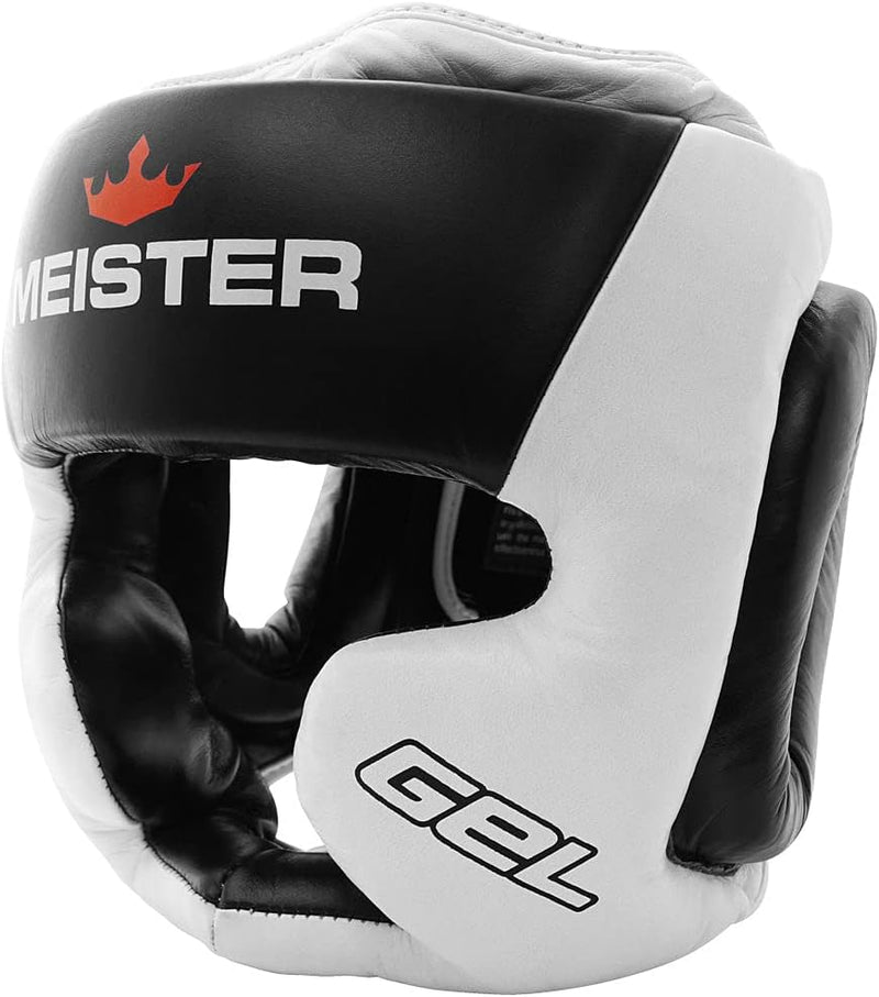 Meister MMA Herren Gel Fullface Training Kopfschutz Boxen & Muay Thai Weiss / Schwarz XXL, Weiss / S