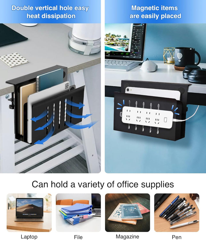 Schreibtisch Seitenaufbewahrung, Doppelschichtiger Desk Side Storage Mit Magnetischer Stifthalter Ke