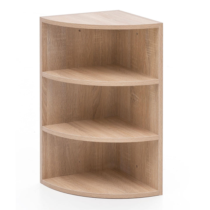 FineBuy Eckregal 30 x 60 x 30 cm in Holz, Wandregal - Winkelregal mit 3 Regal Ebenen, Küchenregal Hä