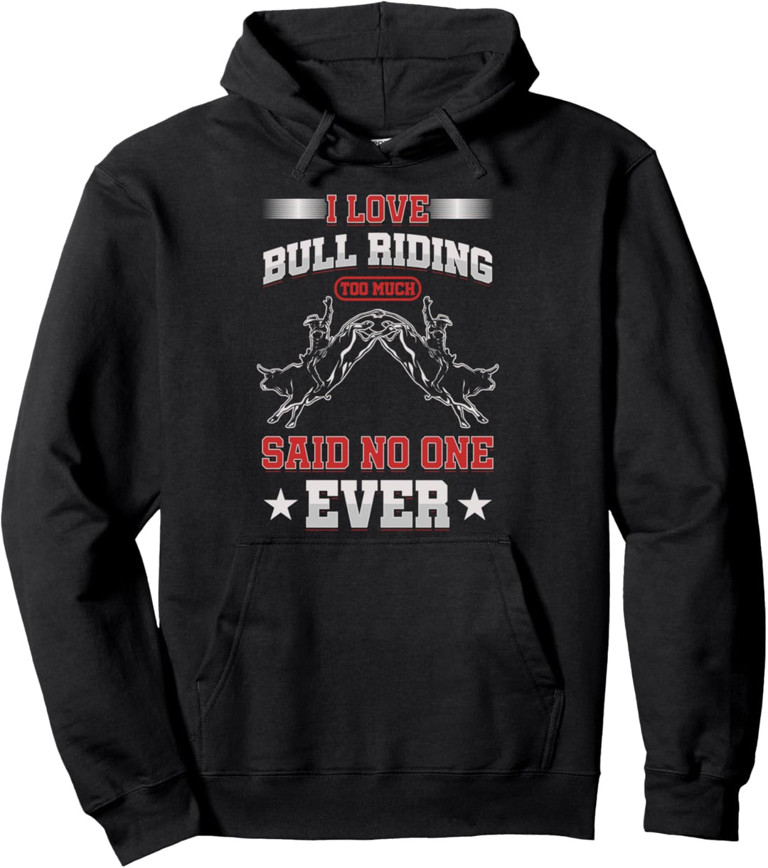 Ich Liebe Bullenreiten Cowboy Stierreiter Rodeo Geschenk Pullover Hoodie