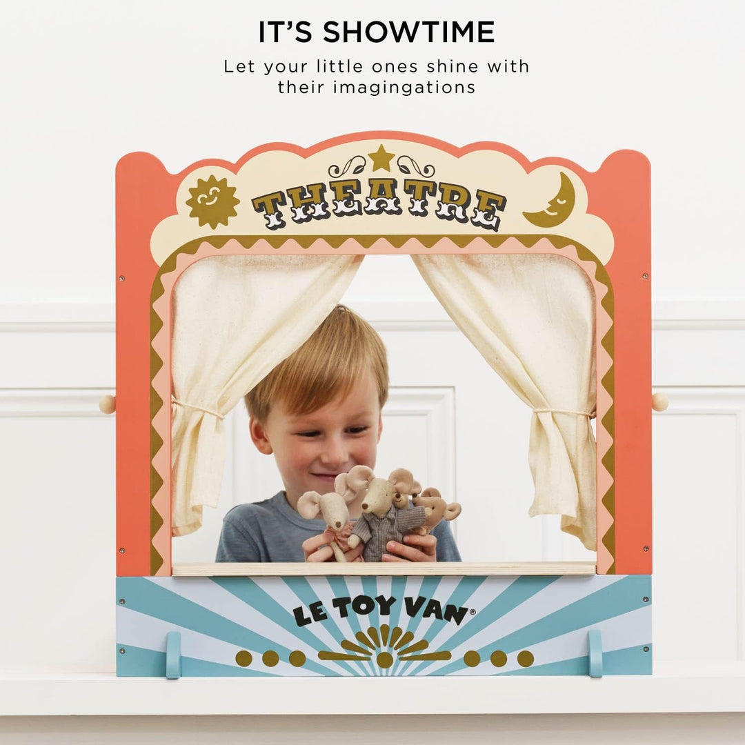 Le Toy Van - TV351 - Puppentheater für Kinder, ab 3 Jahren, Puppentheater aus Holz, Brettspiel, Roll