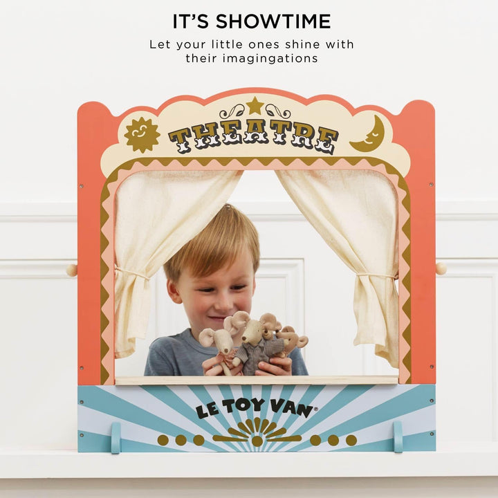 Le Toy Van - TV351 - Puppentheater für Kinder, ab 3 Jahren, Puppentheater aus Holz, Brettspiel, Roll