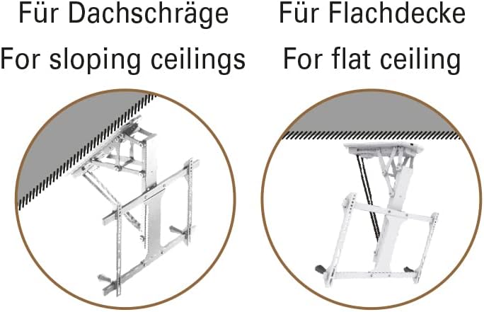 Smart Home Deckenhalterung für Fernseher für Bildschirmgrössen 32“ - 70“ (81-176 cm), Belastung bis