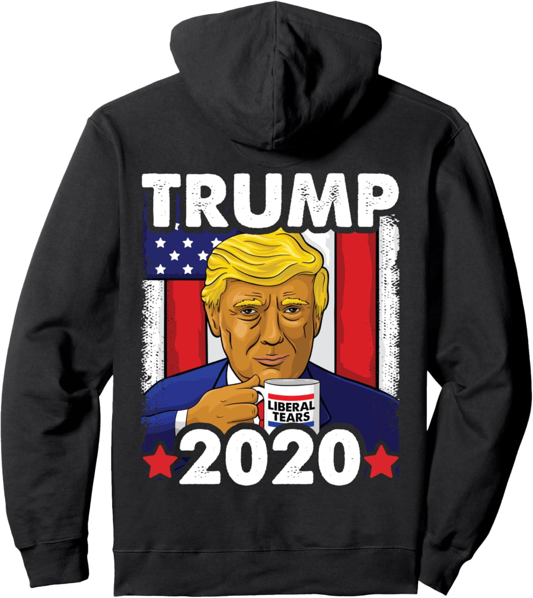 Donald Trump 2020 BACK PRINT Hooded Sweatshirt Funny Trump Pullover Hoodie