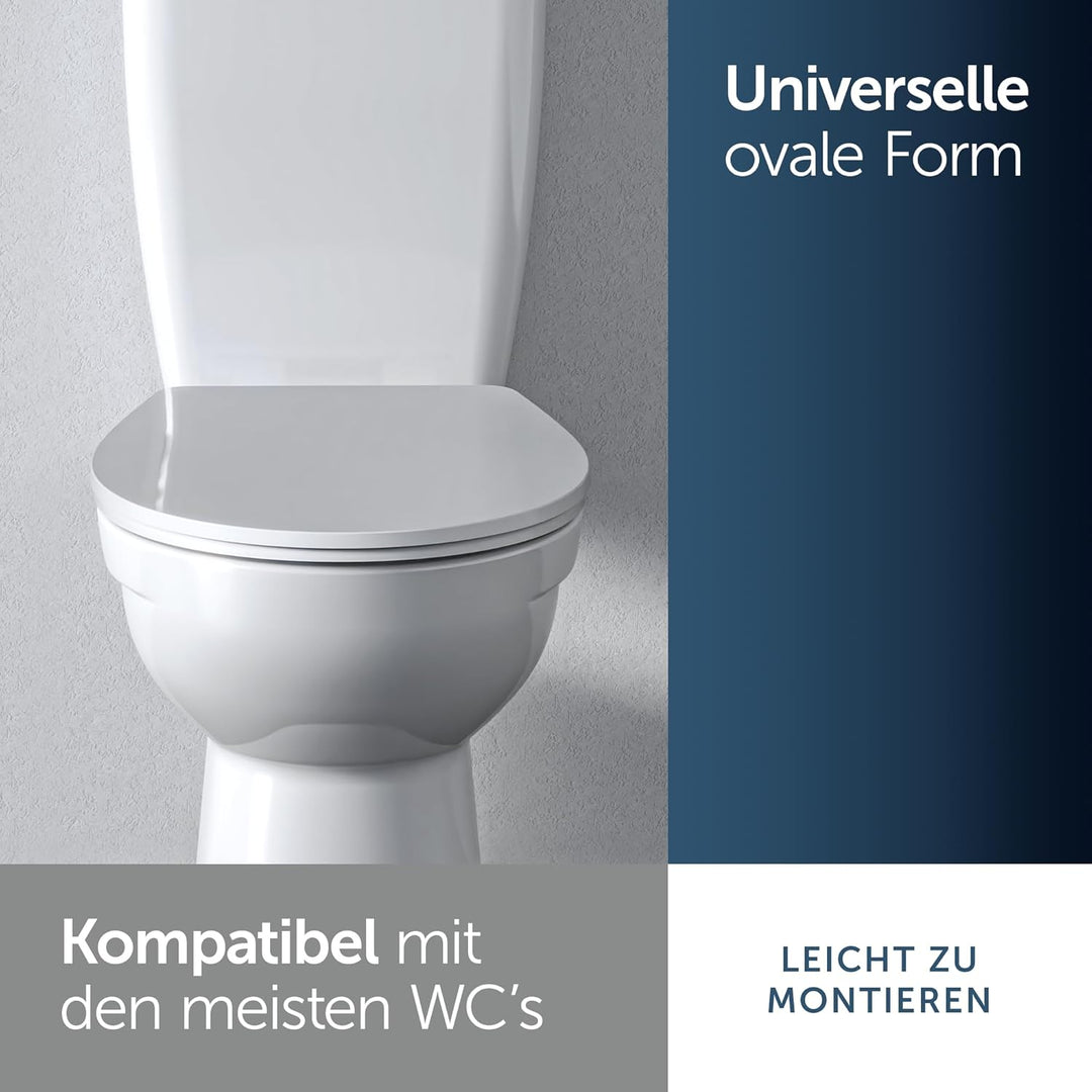 Ideal Standard Original WC-Sitz für handelsübliche Toiletten mit Absenkautomatik – Universal Design